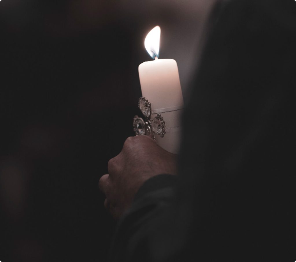 candle at the easter vigil